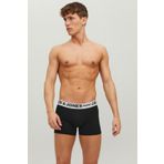 Jack & Jones Erkek Siyah Boxer M SENSE TRUNKS 3-PACK NOOS Modeli