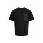 Jack & Jones Erkek Siyah Jcofusıon Pocket Tee Ss Crew Neck T-shirt 12293064-Black