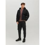 Jack & Jones Erkek Siyah Jcootto Puffer Şişme Mont Uzun Kol Polyester Düz Renk - 2XL