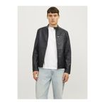 Jack & Jones Erkek Siyah Jjedylan Pu Biker Jacket Noos Ceket 12261196-Black