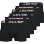 Jack & Jones Erkek Siyah Pamuklu Boxer 6'lı Paket 12286183 Konforlu ve Esnek Tasarım