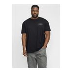Jack & Jones Erkek Siyah2 Jjecorp Logo Tee Ss O-neck Noos Pls Büyük Beden Tişört 12158505-Blacksmal