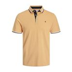 JACK & JONES Erkek Slim Fit Polo Tişört JJEPAULOS Uni Yazlık Gömlek Yaka Kısa Kollu Basic Pique Cotton, Kayısı Buz, M