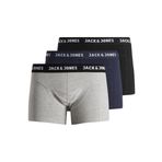JACK & JONES Erkek şortu, 3'lü paket şort, Siyah, L