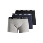 JACK & JONES Erkek şortu, 3'lü paket şort, Siyah, XXL