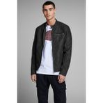Jack & Jones Erkek Suni Deri Ceket Rocky Antrasit Renk 2XL Beden Modern Tasarım