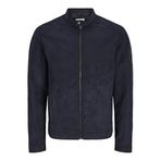 JACK & JONES Erkek suni süet ceket, suni süet ceket, siyah (Jet Black), L