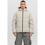 Jack & Jones Erkek Suya Dayanıklı Kapüşonlu Puffer Mont - Otis - 2XL - Krem