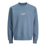 JACK & JONES Erkek Sweatshirt JJESOHO Sweat Crew Neck - Relaxed Fit, Mavi (Blue Mirage), M