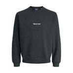 JACK & JONES Erkek Sweatshirt JORNORREBRO EMB Sweat Crew - Relaxed Fit, Forest River, S