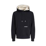 Jack & Jones Erkek Sweatshirt Siyah 12256534 Jjelegacy Sweat Hood Noos