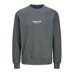 JACK & JONES Erkek Sweatshirt Yuvarlak Yaka Baskılı Sweatshirt Yuvarlak Yaka, Demir Gate, XL
