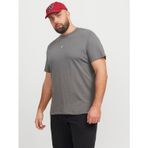 JACK & JONES Erkek tişört, büyük beden, tek renkli tişört, castlerock, 5XL
