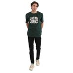 JACK & JONES Erkek Tişört JCOGROW SS GREW NECK TRY, Pine Grove, S