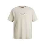 JACK & JONES Erkek Tişört JORVESTERBRO TEE SS CREW NECK NOOS, Moonbeam, L