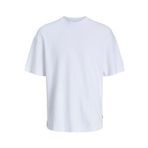 JACK & JONES Erkek tişört, tek renkli, yuvarlak yaka tişört, Moonbeam, XL