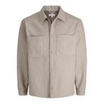 Jack & Jones Erkek Uzun Kollu Gömlek Ceket - Jerry Overshirt gri