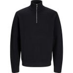 Jack & Jones Erkek Yarim Fermuar Triko Kazak - Milano - 000-Siyah - XL