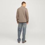 Jack & Jones Erkek Yarim Fermuar Triko Kazak - Milano - 0019-Bej - 2XL