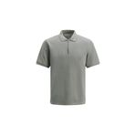 Jack & Jones Fermuar Detaylı Polo Yaka Gri Erkek Tişört-12279177