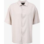 Jack & Jones Geniş Fit Krem Erkek Gömlek Jorfaro Lınen Oversızed Shırt Ss Sn - XL