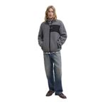 Jack & Jones Gri Erkek Fleece Mont, L Beden L