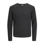 Jack & Jones Gri Melanj Basic Kazak, XL, 12258407, Dark Grey Melange, Erkek