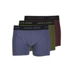 JACK & JONES JACJERRY SOLID TRUNKS 3 PACK Erkek Boxer, Yeşil, M