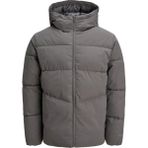 Jack & Jones Jack& Jones 12283517 Antrasit Puffer Mont Erkekler için Kapüşonlu ve Soğuk Geçirmez Tasarım - XL