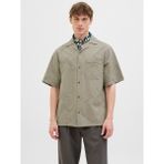 Jack & Jones Jack Jones Erkek Kısa Kollu Pamuklu Vizkon Gömelk 12278763 - Yeşil