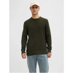 Jack & Jones Jack Jones Global Regular Fit Erkek Kazak 12287594 - Haki