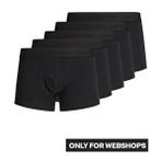 Jack & Jones Jack Jones Lıver 5 Li Paket Erkek Boxer - Siyah
