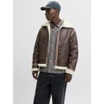 Jack & Jones Jack Jones Lıverpool Avıator Suni Deri Erkek Ceket 12282948 - Kahve - 2XL