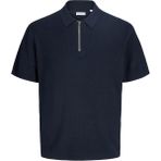 Jack & Jones Jack Jones Max Relax Fit Tiriko Knıt Polo Yaka Erkek Tişört 12288544 - Lacivert - XL