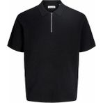 Jack & Jones Jack Jones Max Relax Fit Tiriko Knıt Polo Yaka Erkek Tişört 12288544 - Siyah