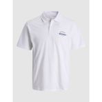 Jack & Jones Jack Jones Yazı Armalı Erkek Polo Yaka Tişört 12288118 - Beyaz - 2XL