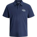 Jack & Jones Jack Jones Yazı Armalı Erkek Polo Yaka Tişört 12288118 - Lacivert - 2XL