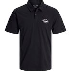 Jack & Jones Jack Jones Yazı Armalı Erkek Polo Yaka Tişört 12288118 - Siyah