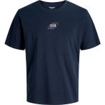 Jack & Jones Jack Jones Yazı Baskılı Erkek Bisiklet Yaka Tişört 12268415 - Lacivert - 2XL