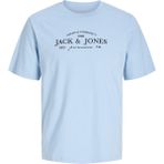 Jack & Jones Jack Jones Yazı Baskılı Yuvarlak Yaka Erkek Tişört 12298017 - Mavi
