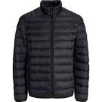 Jack & Jones Jack&Jones Bradley Light Puffer Collar Erkek Siyah Dik Yaka Mont Uzun Kol Midi Kesim