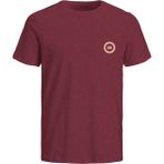 Jack & Jones Jack&Jones Rubel Ire Smu Small Print Erkek Kırmızı Yuvarlak Yaka Tişört
