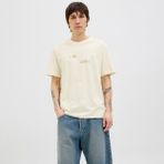 Jack & Jones Jack&jones Star Erkek Ekru Yuvarlak Yaka Tişört - Siyah - Beyaz - Gri - Antrasit - Lacivert