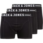 Jack & Jones JACSENSE TRUNKS 3-PACK Siyah Erkek Boxer - 7XL