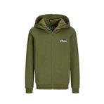 Jack & Jones JCO Mountain Logo Hoodie Haki Erkek Çocuk Sweatshirt