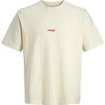 Jack & Jones Jcoclub Small Front Prınt Ekru Erkek Kısa Kol T-Shirt - Bej - XL