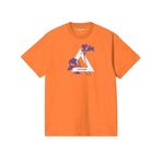 Jack & Jones Jcofloral Üçgen SS FST Tangerine Bisiklet Yaka Erkek T-shirt