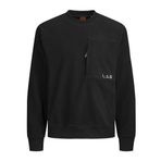 Jack & Jones Jcolab Sweat Crew Neck AW23 Siyah Erkek Sweatshirt