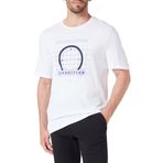 JACK & JONES Jcoocean Tee Ss Crew Neck FST erkek tişörtü, Beyaz, XXL