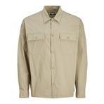 JACK & JONES JCOOUTDOOR OVERSHIRT LS Erkek Gömlek, Koyu Bej, L